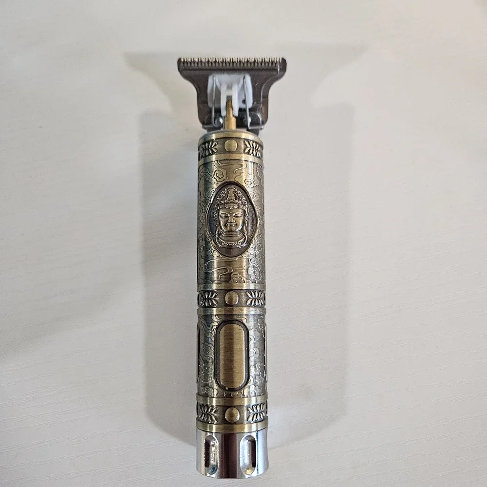 Vintage T9 Rechargeable Hair Trimmer | Antique Bronze Buddha T-Blade Barber...